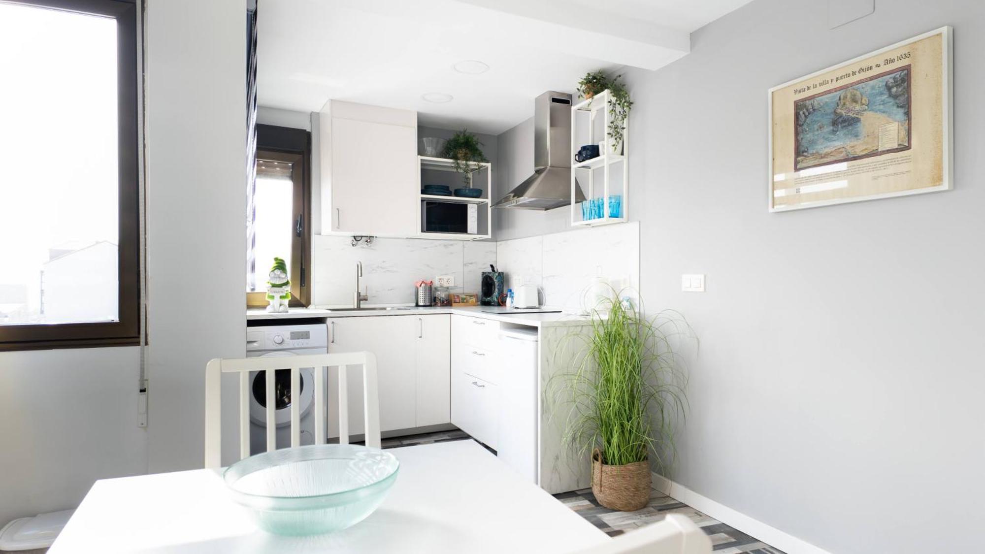 Loft En Gijon - Cimavilla Con Vistas Al Cerro 外观 照片